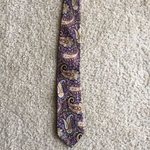ETRO Purple Paisley Silk Tie
